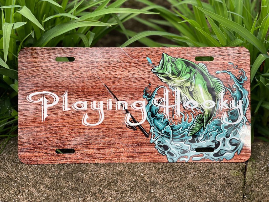 Playing Hooky® Fish License Plate