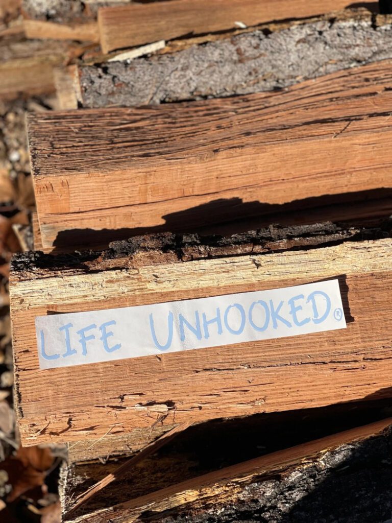 Life Unhooked® 12 Words Decal - carolina blue