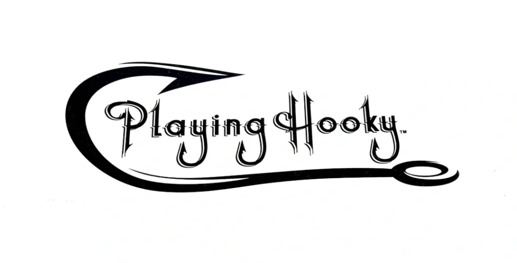 Playing Hooky® 6 Inch Hook Decal - black